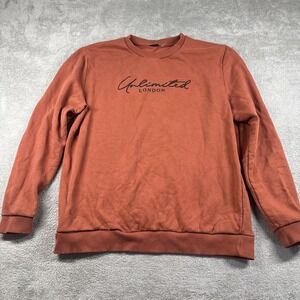Asos Design Men's Crewneck Sweater Orange Size 2XL